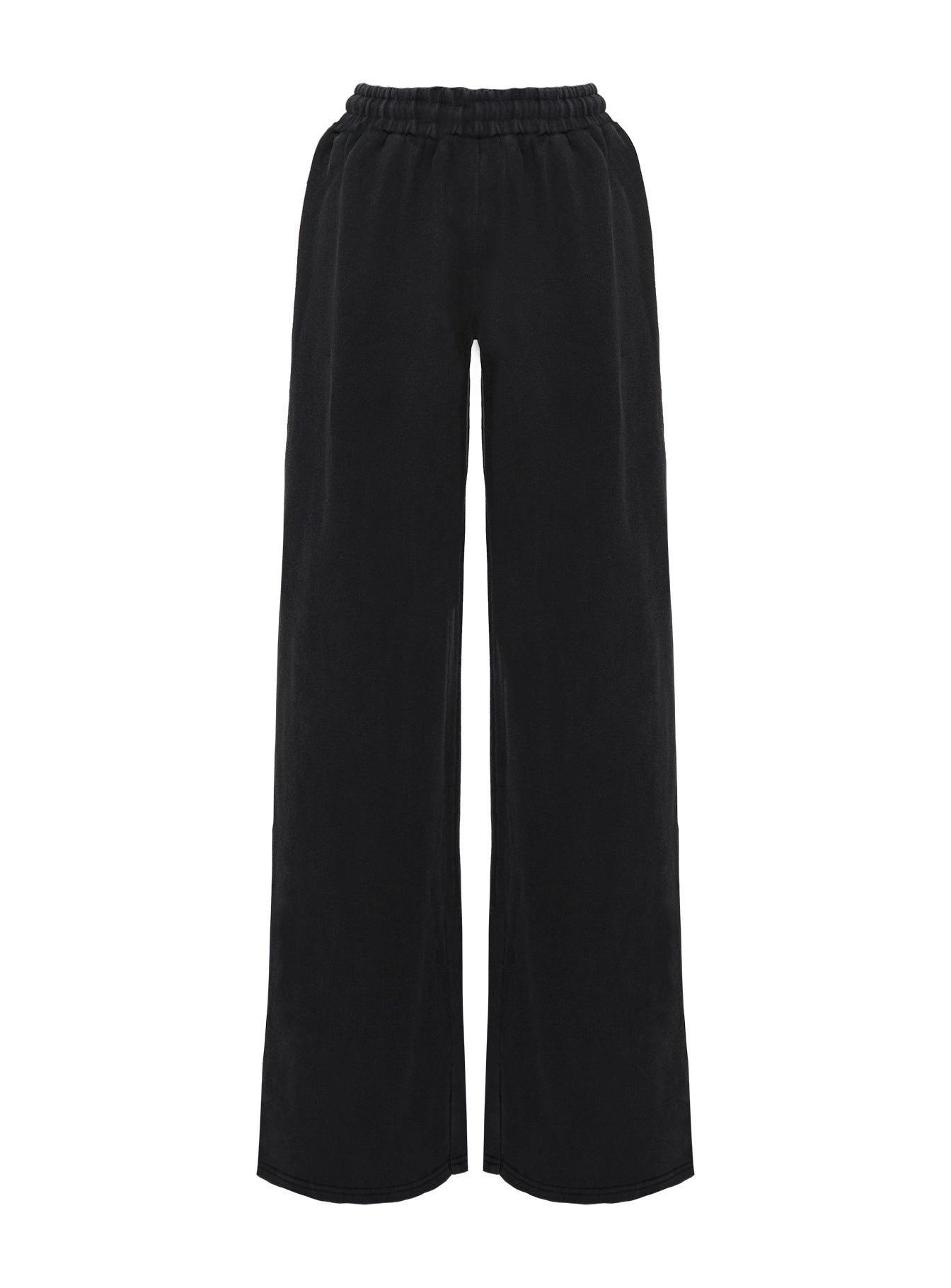 product Princess Polly All Day Straight Leg Sweatpants Washed Black High Waisted Pants 