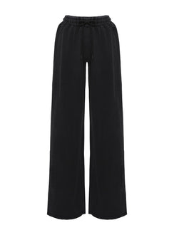 product Princess Polly All Day Straight Leg Sweatpants Washed Black High Waisted Pants 