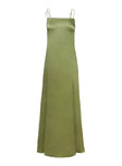 Apple Cider Maxi Dress Olive Square Neck 