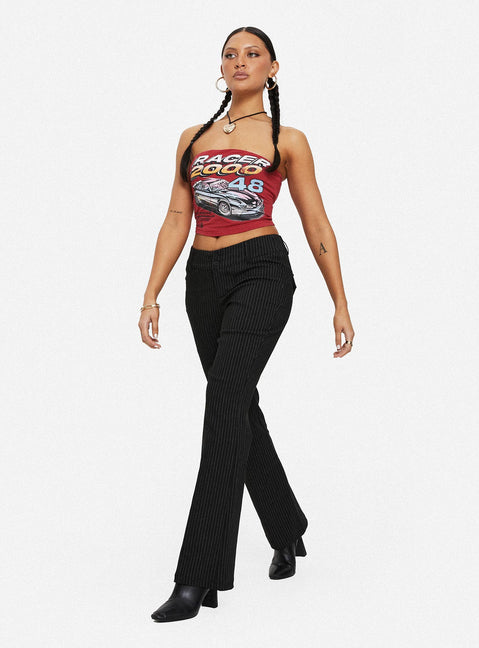 product Princess Polly High Waisted Pants  Archette Pant Black Pinstripe