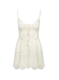 product Princess Polly Ariadne Mini Dress Cream V-Neck 