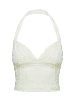 product Princess Polly Aspyn Halter Top Yellow Sleeveless Plunger 