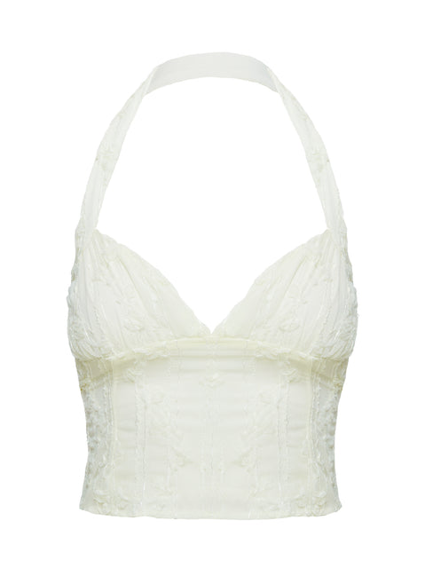 product Princess Polly Aspyn Halter Top Yellow Sleeveless Plunger 