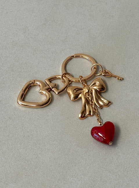 Aurelio Pendant Keyring Gold