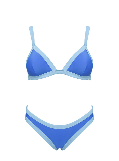 Amiri Contrast High Side Bikini Bottoms Blue