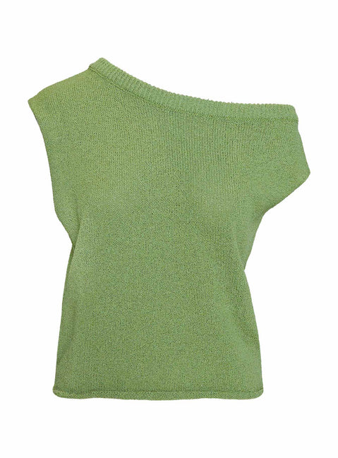 product Princess Polly Ashfield Off Shoulder Top Green Short Sleeves Asymmetric Neckline 