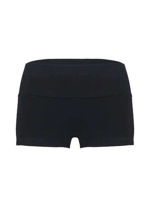 product Princess Polly Baseline Low Rise Rib Shorts Black High Waisted Shorts 
