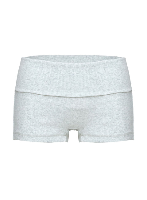 product Princess Polly Baseline Low Rise Rib Shorts Grey Marle Low Rise Shorts 