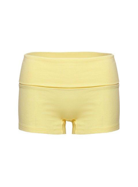product Princess Polly Baseline Low Rise Rib Shorts Yellow Low Rise Shorts 