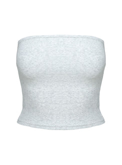 product Princess Polly Baseline Strapless Rib Top Grey Sleeveless straight 