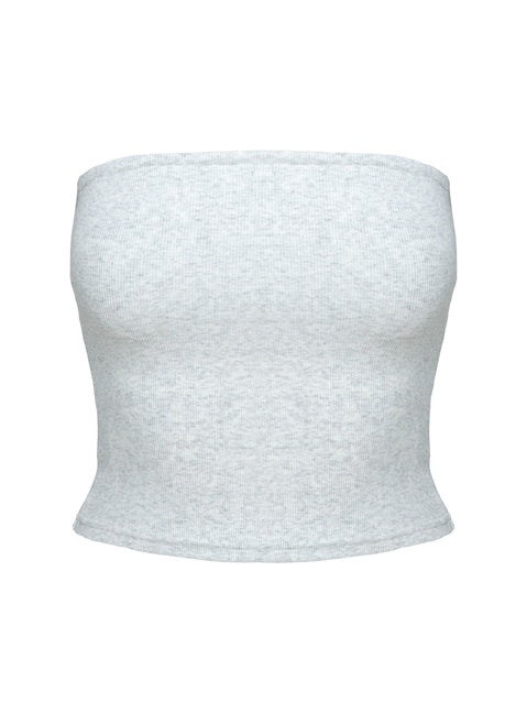 product Princess Polly Baseline Strapless Rib Top Grey Sleeveless straight 