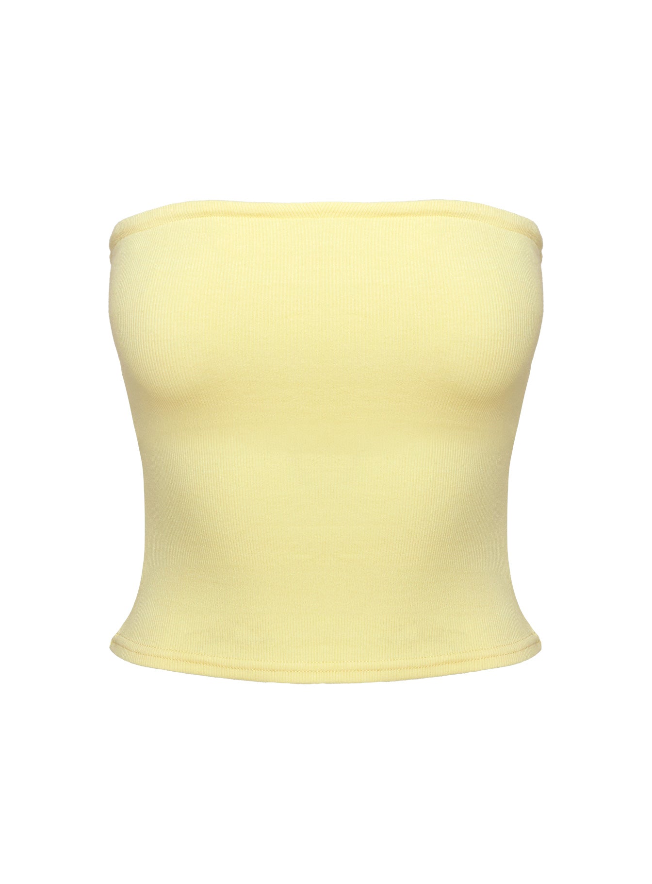product Princess Polly Baseline Strapless Rib Top Yellow Sleeveless straight 