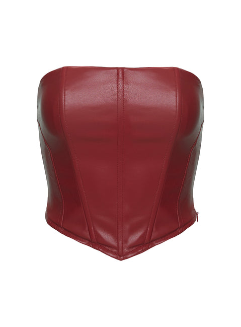 product Princess Polly Batesville Strapless Top Red Sleeveless straight 