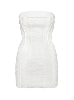 product Princess Polly Bertrand Strapless Mini Dress White Straight Neck 