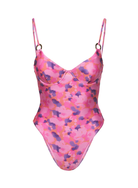 Birdie One Piece Purple Floral