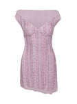 Breezy Off The Shoulder Mini Dress Lilac
