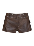 Born To Ride Shorts Washed Brown