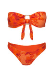 Calbira Bandeau Bikini Top Orange Floral