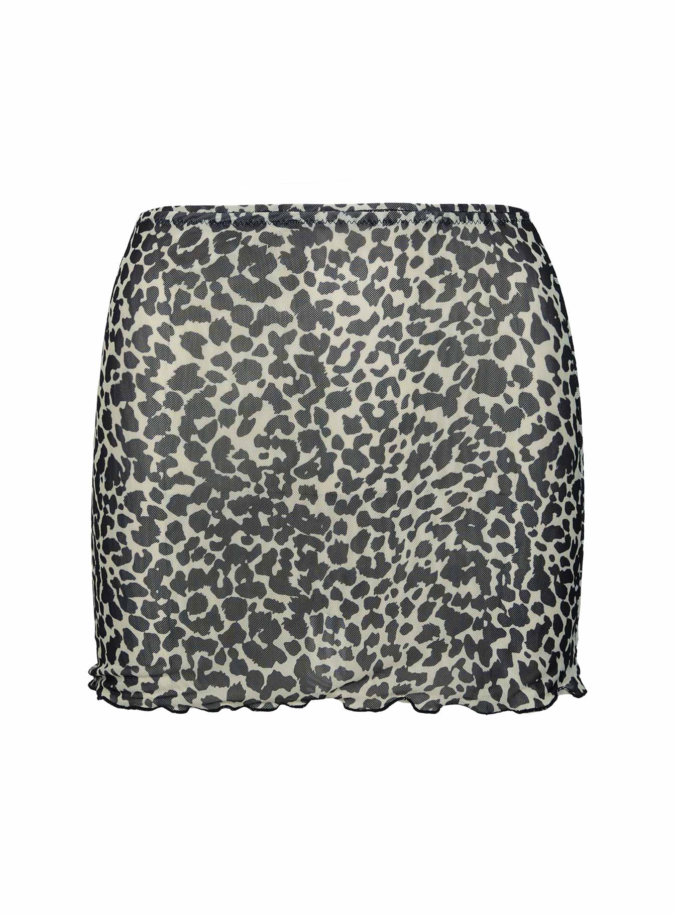 Leopard print mesh mini skirt Good stretch, mesh lined Princess Polly Lower Impact 