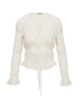 Carnelian Frill Long Sleeve Top Cream