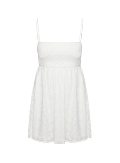 Casie Mini Dress White Square Neck 