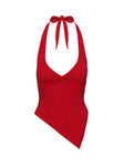 product Princess Polly Chilli Halter Top Red Sleeveless Plunger 