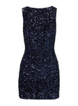 Cinematic Sequin Mini Dress Navy