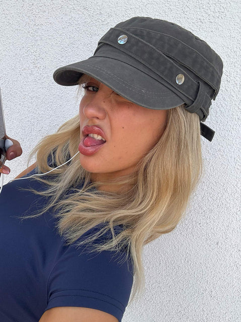 Such A Star Military Cap Charcoal