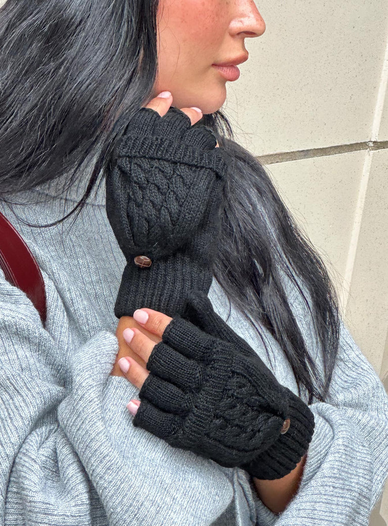 Crimsen Fingerless Gloves Black