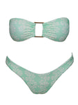 Calbira Bandeau Bikini Top Mint Swirl