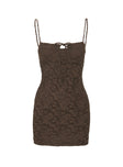 product Princess Polly Corrino Lace Mini Dress Brown Square Neck 