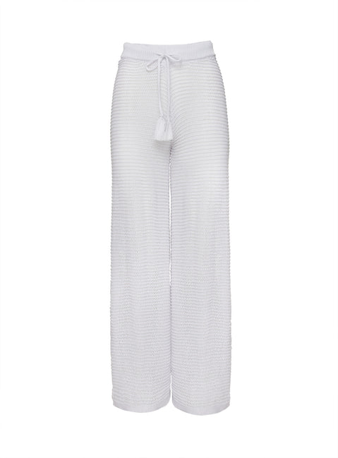 Damarie Crochet Pants White