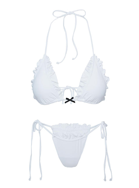 Dream Drift Bikini Top White