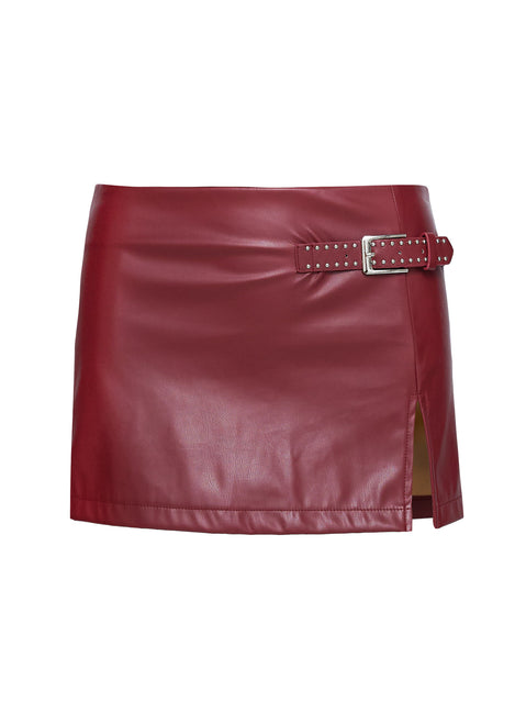 product Princess Polly De Tigre Belted Mini Skirt Red Mini Skirts 