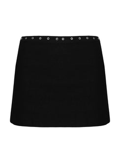 product Princess Polly Disclosure Eyelet Skort Black High Waisted Shorts 