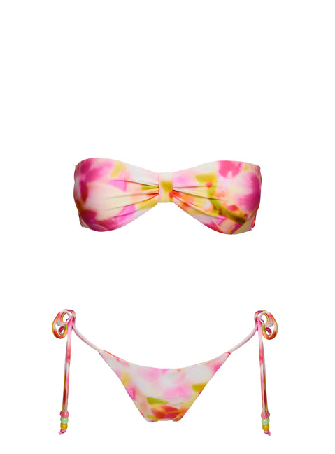 Drench Bikini Top Pink Floral