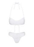 Pool Side High Cut Bikini Bottoms White