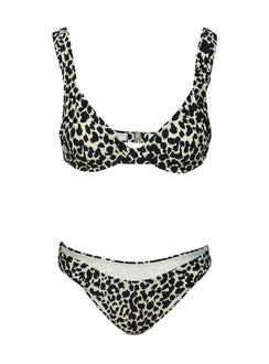 Bikini bottoms Leopard print, high cut leg, cheeky style bottom Good stretch, fully lined  Princess Polly Lower Impact 