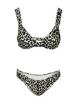 Underwire bikini top Leopard print, adjustable straps, removable padding, clasp fastening Good stretch, fully lined  Princess Polly Lower Impact Underwire bikini top Leopard print, adjustable straps, removable padding, clasp fastening Good stretch, fully lined  Princess Polly Lower Impact 