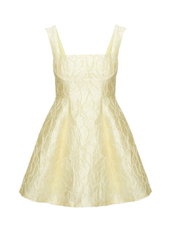 product Princess Polly Eloquent Mini Dress Light Yellow Square Neck 