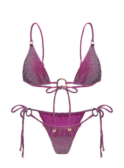 Entrancing Triangle Bikini Top Purple