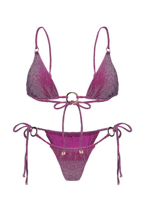Entrancing Triangle Bikini Bottoms Purple