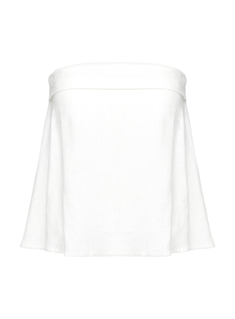product Princess Polly Ethel Strapless Linen Top White Sleeveless straight 