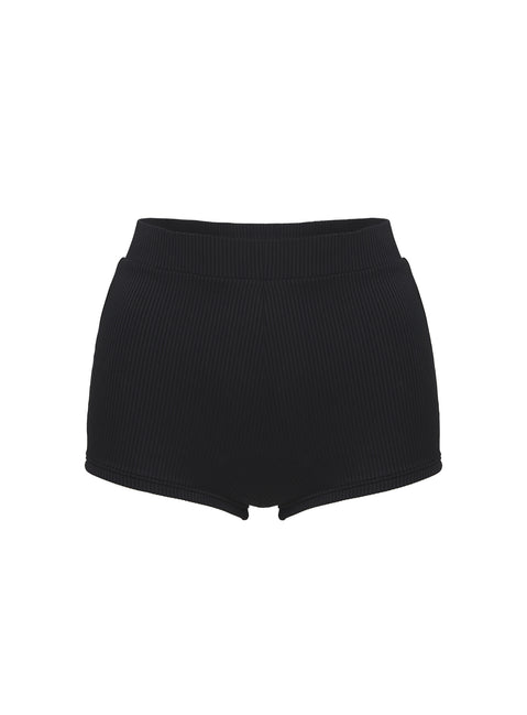 Ezrah Ribbed Shorts Black