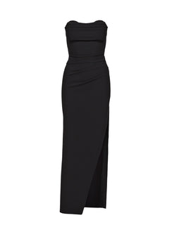 product Princess Polly Ferri Strapless Maxi Dress Black Straight Neck 