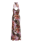 product Princess Polly Flora Halter Maxi Dress Multi Plunger 