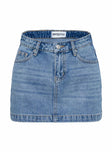 Fossils Denim Mini Skirt Blue