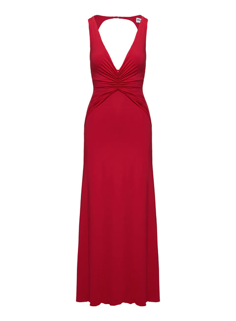Frederica Plunge Maxi Dress Red Plunger 