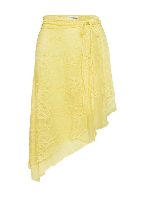 product Princess Polly Fantasize Lace Midi Skirt Yellow Midi Skirts 