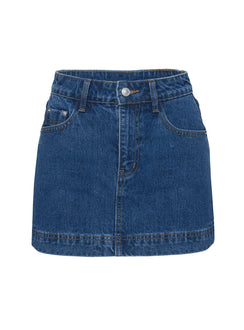 product Princess Polly Gazelle Denim Skort Mid Wash Lower Impact 